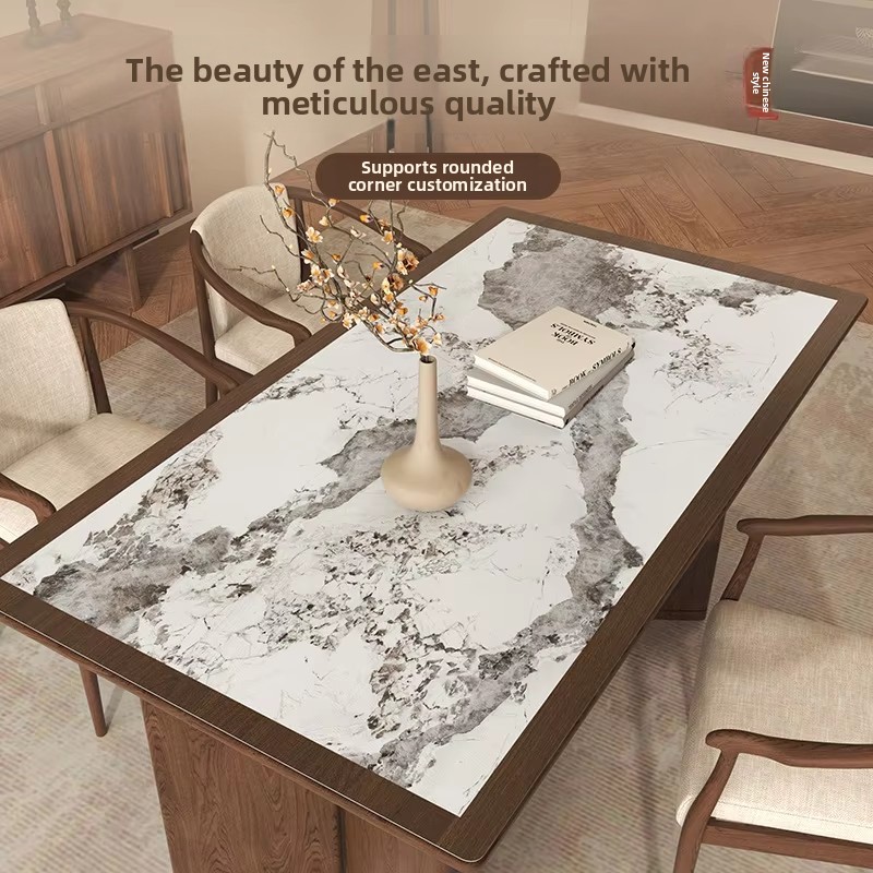 Home Textiles Premium - Premium Marble Pattern Table Mat Waterproof