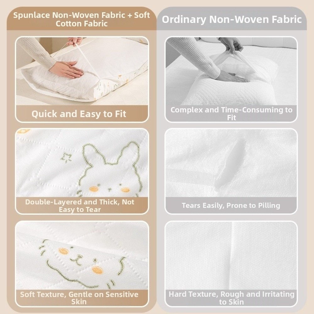 Home Textiles Premium - 2Pcs/Pack Premium Thickened Disposable Pillowcase Double