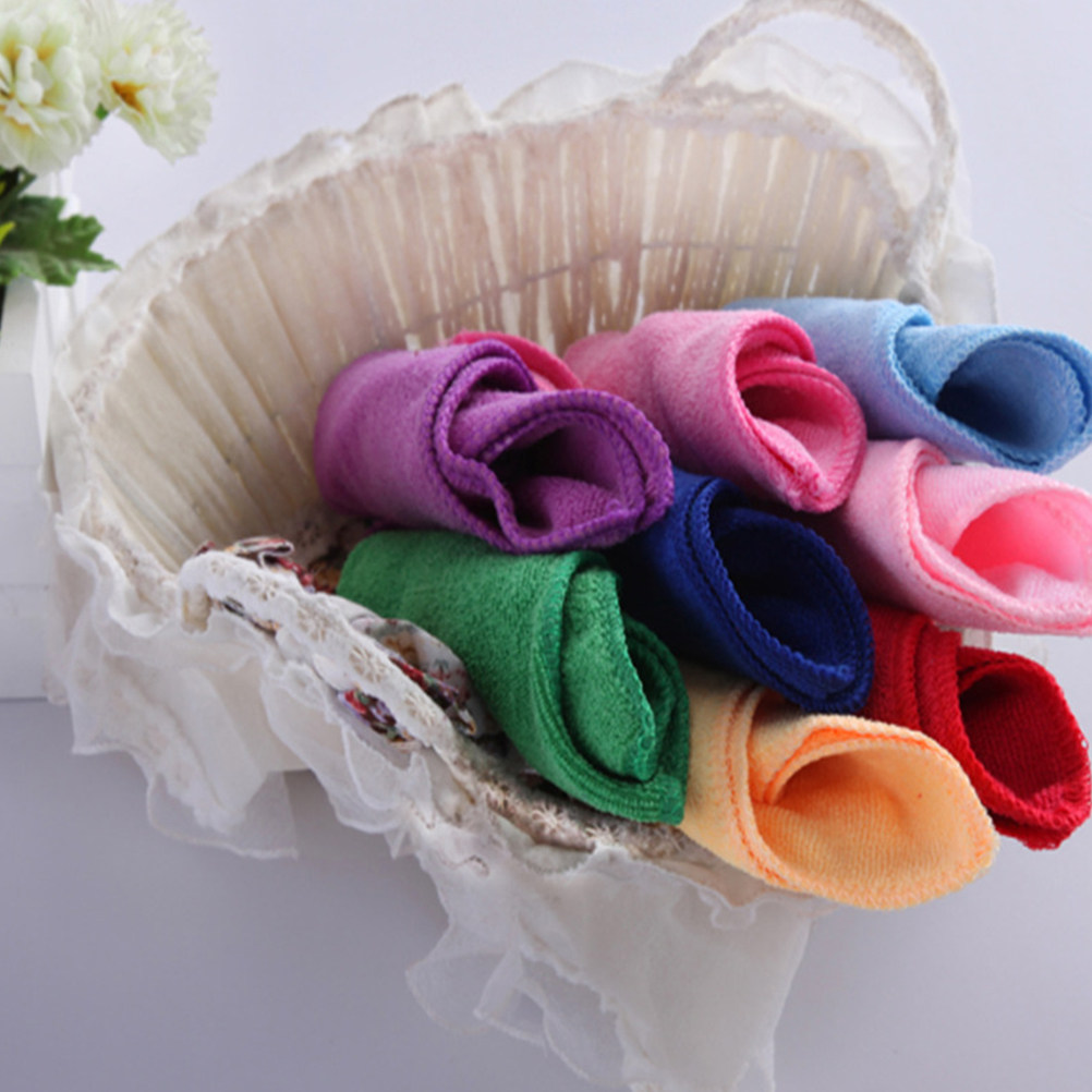 Home Textiles Premium - 50Pcs Microfiber Face Towel Square Cleaning