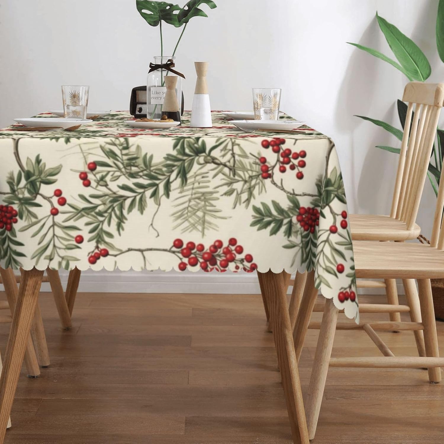 Watercolor Holly Berry Christm - Home Textiles Premium review and price