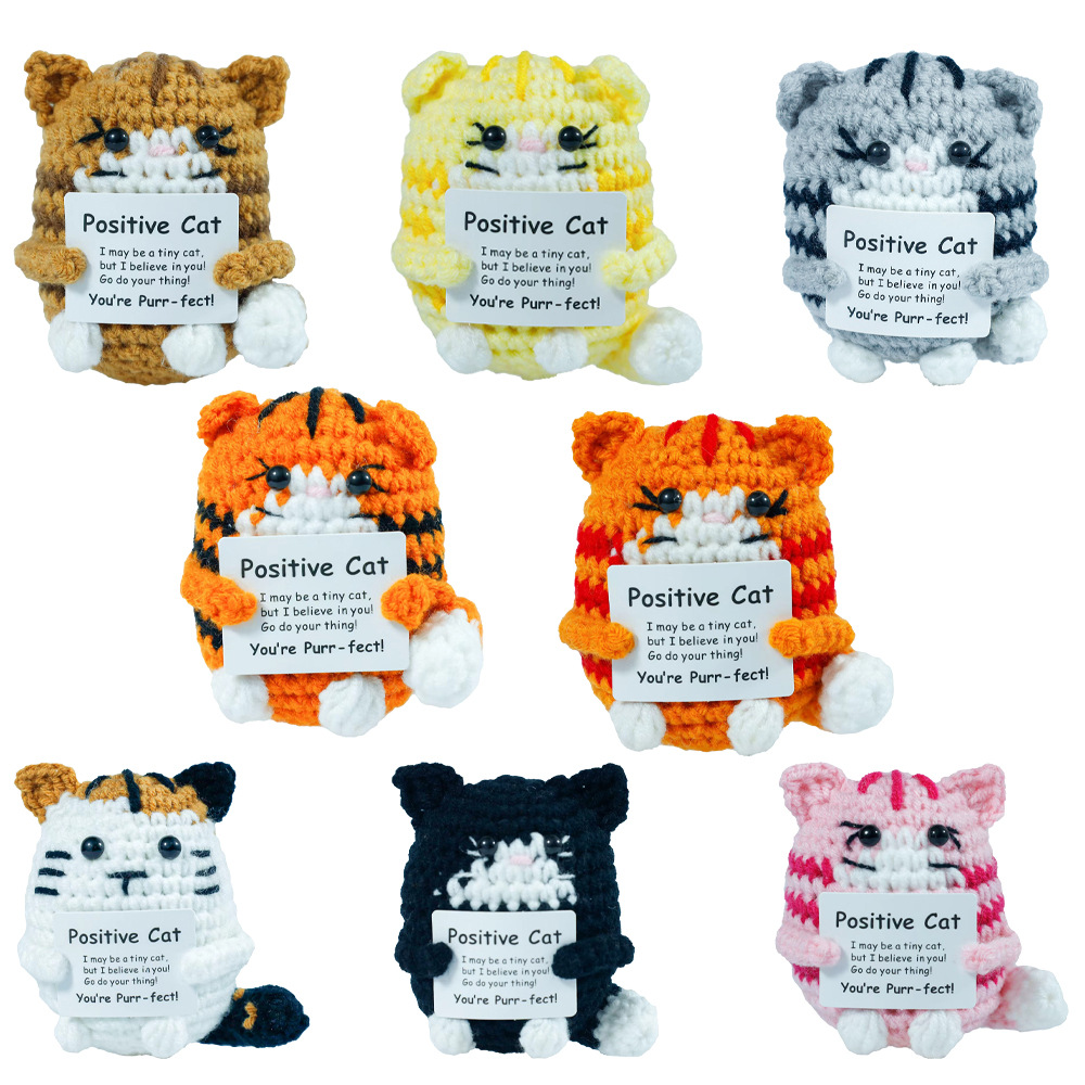 Funny Crochet Positive Cat Dol - Home Textiles Europe review and price