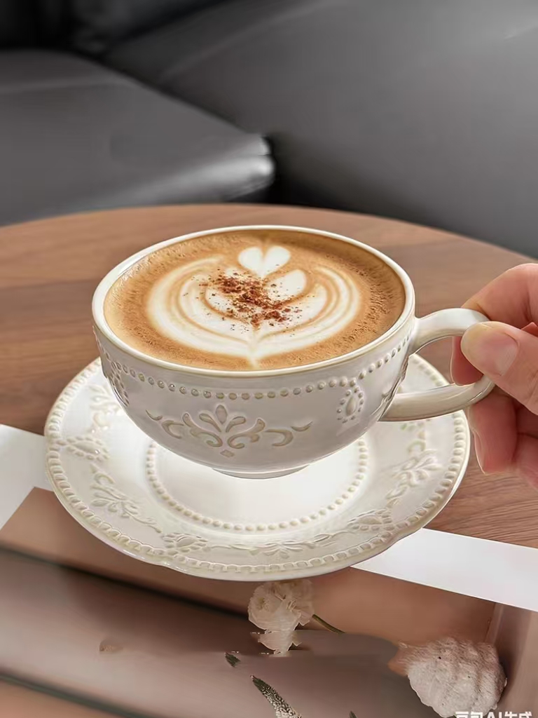French Retro Relief Flower Cup - Home Textiles France review and price