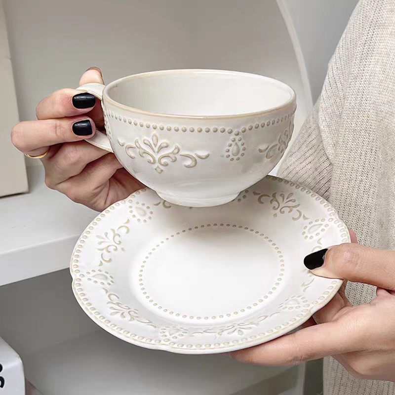 French Retro Relief Flower Cup - Home Textiles France review and price