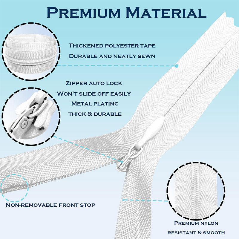 100pcs Invisible Zippers 28-60 - Home Textiles Sale review and price
