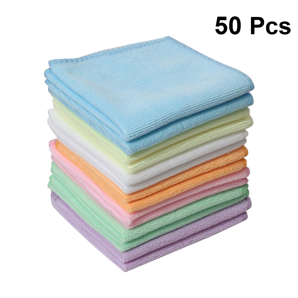 50Pcs Microfiber Face Towel Sq - Home Textiles Premium review and price