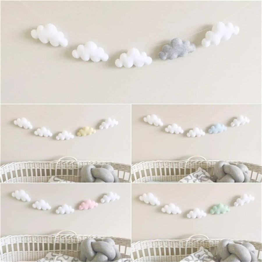 Nordic Felt Cloud Garlands Str - Home Textiles Curtains review and price