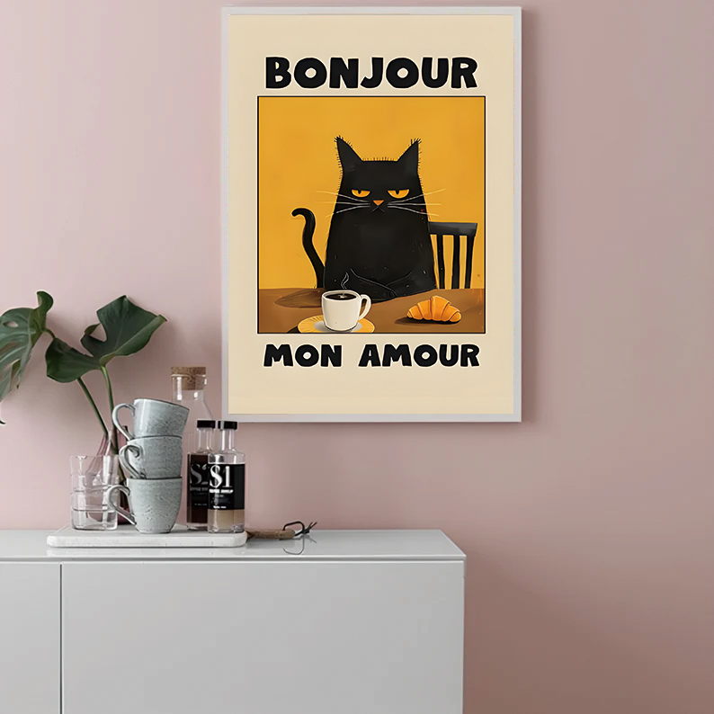 Frameless 1 French Coffee Cat  - Home Textiles France review and price